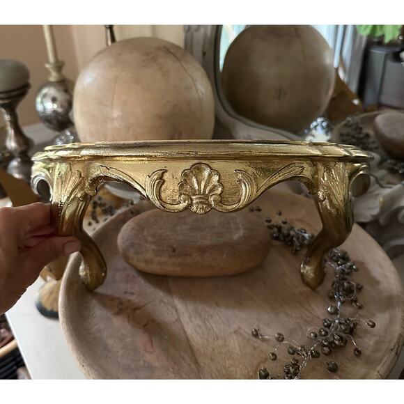 Vintage Gold Wall Shelf Metallic Decor Burwood sconce ornate Hollywood regency - Picture 8 of 16